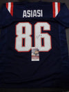 Devin Asiasi New England Patriots Autographed Custom Football Jersey JSA W coa