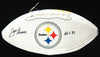 Joe Greene Signed Steelers Logo Football Inscribed 