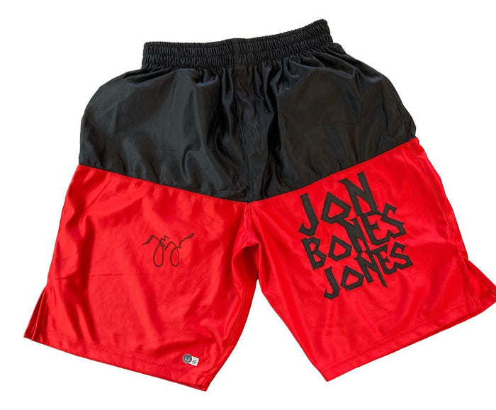 Jon Jones Signed MMA Trunks (Beckett) Beckett Witnessed
