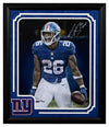 Saquon Barkley Signed Giants LE Custom Framed Photo 20