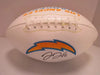 Justin Herbert Chargers Signed Logo Football (PAAS COA)