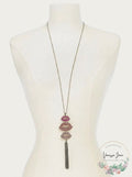 Thalia Sodi Silver-Tone Pave Lip and Chain Tassel 32 Pendant Necklace