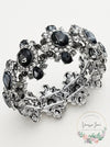 Charter Club Silver-Tone Crystal Stretch Bracelet