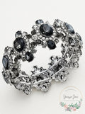 Charter Club Silver-Tone Crystal Stretch Bracelet