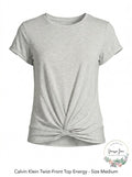 Calvin Klein Twist-Front Top Energy ,Size Medium