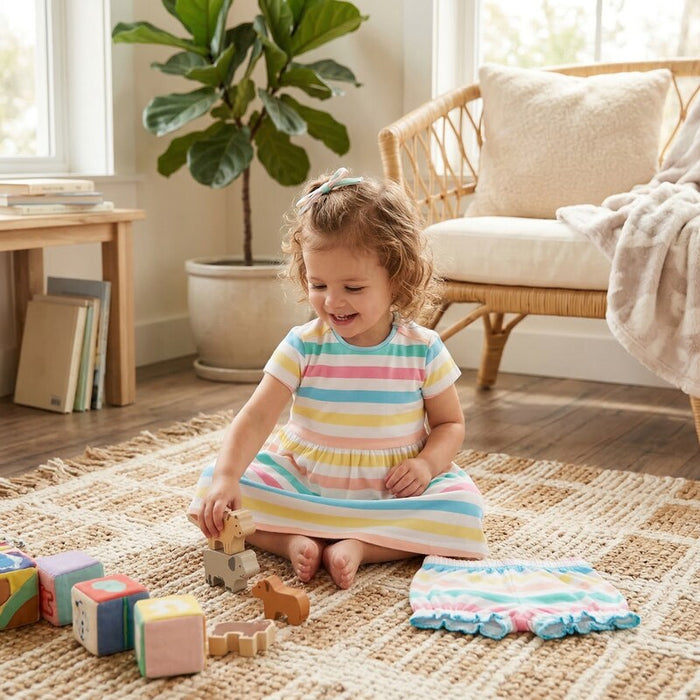 Art and Eden Baby Girls Dress with Bloomers, Size 18M