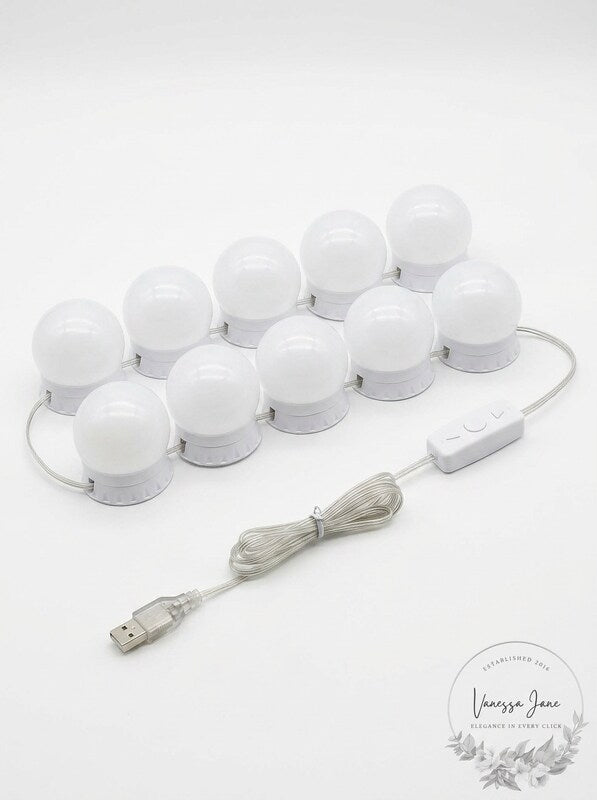 Vanity Lights for Mirror,Premtess Hollywood Style Vanity Lights with 10 dimmable