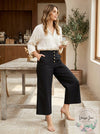 Inc International Concepts Plus Size Button-Front Culotte Pants, Size 28W