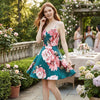 City Studios Juniors Lace-Back Floral-Print Fit & Flare Dress, Size 11
