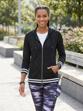 Ideology Womens Varsity Zip Hoodie ,Size XS