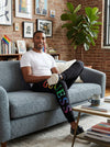 Guess Mens Arthur Ombre Rainbow Logo Joggers, Size XXL
