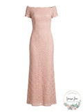 Adrianna Papell Off-the-Shoulder Lace Gown, Size 2