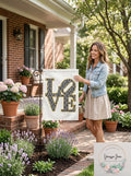 Garden Flag, 12 by 18-Inch Love with Vertical Zebra Stripes