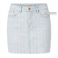 Vanilla Star Juniors Striped Denim Mini Skirt Size 15