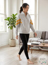Hippie Rose Juniors Colorblock Striped Half-Zip Sweatshirt ,Size Medium