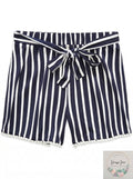 Monteau Big Girls Tie Waist and Pom Poms at Hem Shorts, Size XL