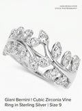 Giani Bernini Cubic Zirconia Vine Ring in Sterling Silver,Size 9