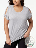 Ideology Performance Plus Size Cold-Shoulder T-Shirt, Size 3X