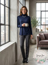 Style and Co Mock-Neck High-Low Top, Size Large