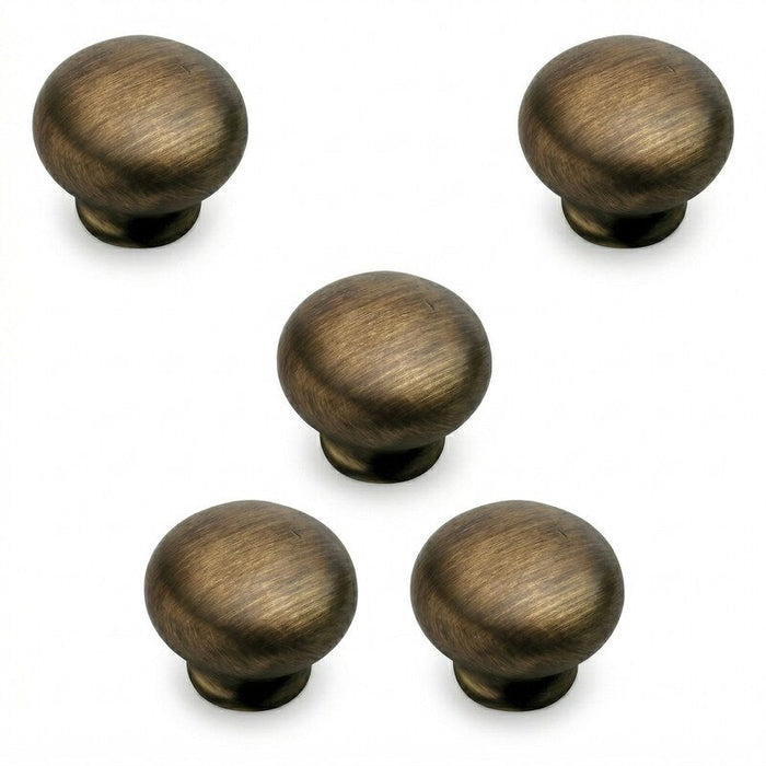 Hickory Hardware Cottage 1-1/8 Inch Mushroom Cabinet Knob, 5 Pack