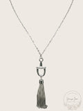Charter Club Silver-Tone Chain Tassel Pendant Necklace