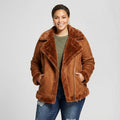 Style & Co Plus Size Faux-Shearling Moto Jacket, Size 0X