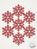 Amscan Snowflake 11Inches Decorations, Glitter Red, 11/Pack