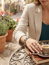 Charter Club Crystal and Stone Stretch Bracelet