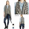 Love By Design Women's Geometric Cardigan Sweater Vest -Medium