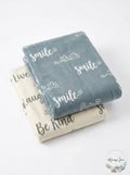Novelty Print Fleece Throws – Words To Live By