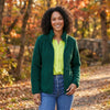 Amazon Essentials Womens Polar Fleece Lined Sherpa Full-Zip Jacket, Green, Large