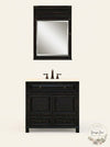 Sunny Wood BH2635m Barton Hill 26in Single Door Medicine Cabinet – Black