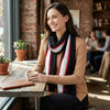 Calvin Klein Varsity-Stripe Lightweight Scarf One Size
