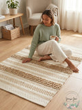Vcny Home Cotton Jute Tufted Flatweave Scatter Rug – 27 x 45