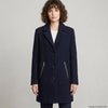 Calvin Klein Womens Boucle 3 Wool Coat with Button Closure, Indigo, Medium
