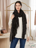 Cejon Basketweave Gauzy Travel Scarf & Wrap One Size