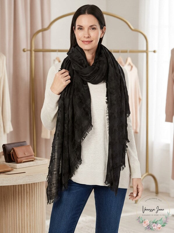 Cejon Basketweave Gauzy Travel Scarf & Wrap One Size