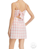 Aqua Women's Gingham Tie-Back Dress, Size Medium