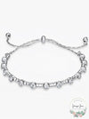 Inc Silver-Tone Crystal Beaded Slider Bracelet