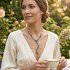Inc Silver-Tone Stone Lariat Necklace