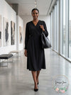 Alfani Faux-Wrap Dress, Size Large