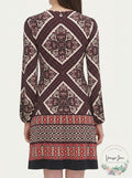 Tommy Hilfiger Long Sleeve Bleeker Patchwork Jersey Dress, Size 10