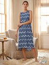 Roudelain A1134 Flint Stone Printed Maxi Loungewear Nightgown Size Medium