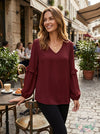 NY Collection Textured Ruffle-Trim Top, Size XL