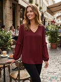 NY Collection Textured Ruffle-Trim Top, Size XL