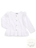Blueberi Boulevard Little Girls Ruffled Cardigan, Size 5