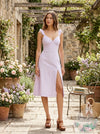 Aqua Tonal Stripe MIDI Dress, Size Medium