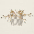 Inc Gold-Tone Crystal and Imitation Pearl Small Hair Comb