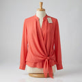 Alfani Tie-Front Blouse, Size Medium