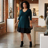 Taylor Animal-Print Sweater Dress, Size 1X